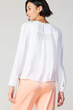 Current Air Pleat Detail Buttondown Shirt WHITE Fashion