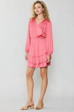 Current Air Pleat Detail Tiered Mini Dress BRINKPINK Fashion