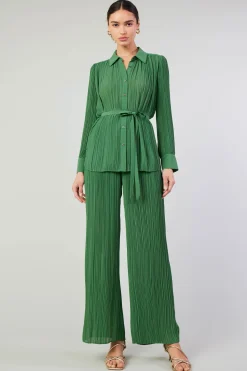 Current Air Pleated Pullover Pants LEAFGREEN Online