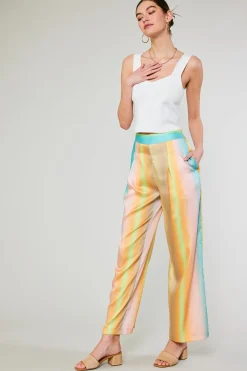 Current Air Prismatic Gradient Wide Leg Pants DESERTRAINBOW Hot
