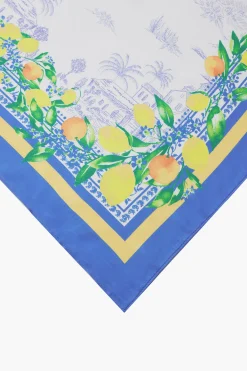 Current Air Recycled Signature Print Large Scarf TUSCANBLUECITRUS Online