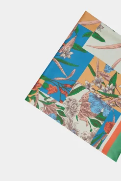 Current Air Recycled Signature Print Large Scarf FLORALCOLORBLOCK Discount