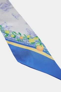 Current Air Recycled Signature Print Twilly Scarf TUSCANBLUECITRUS Outlet