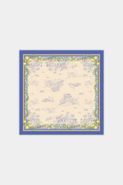 Current Air Recycled Signature Print Scarf TUSCANBLUECITRUS Clearance