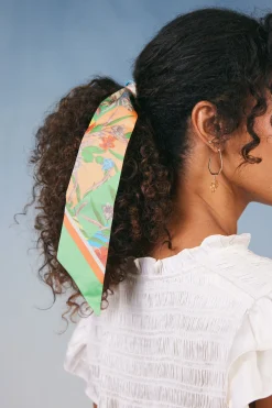 Current Air Recycled Signature Print Twilly Scarf FLORALCOLORBLOCK Clearance