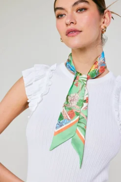 Current Air Recycled Signature Print Twilly Scarf FLORALCOLORBLOCK Clearance