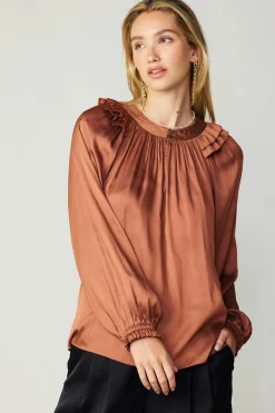 Current Air Ruffled Crewneck Blouse AUTUMNCLAY Fashion