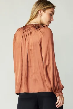 Current Air Ruffled Crewneck Blouse AUTUMNCLAY Fashion