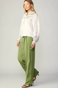 Current Air Ruffled Yoke Blouse ECRU New