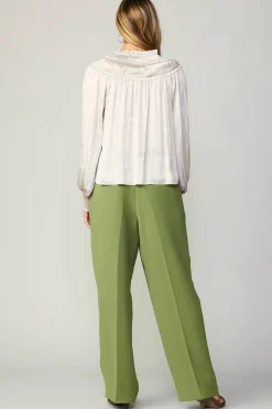 Current Air Ruffled Yoke Blouse ECRU New
