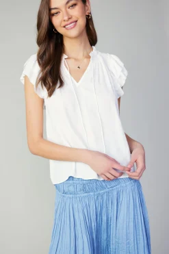 Current Air Sadie Tiered Sleeve Floral Blouse OFFWHITEFLORAL Best
