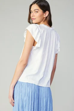 Current Air Sadie Tiered Sleeve Floral Blouse OFFWHITEFLORAL Best