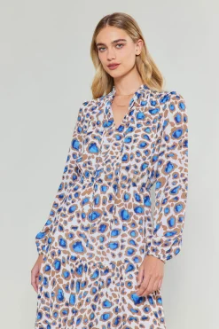 Current Air Sapphire Cenote Print Maxi Dress BLUEMLT Fashion