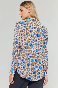 Current Air Sapphire Cenote Print Shirt BLUEMLT Online
