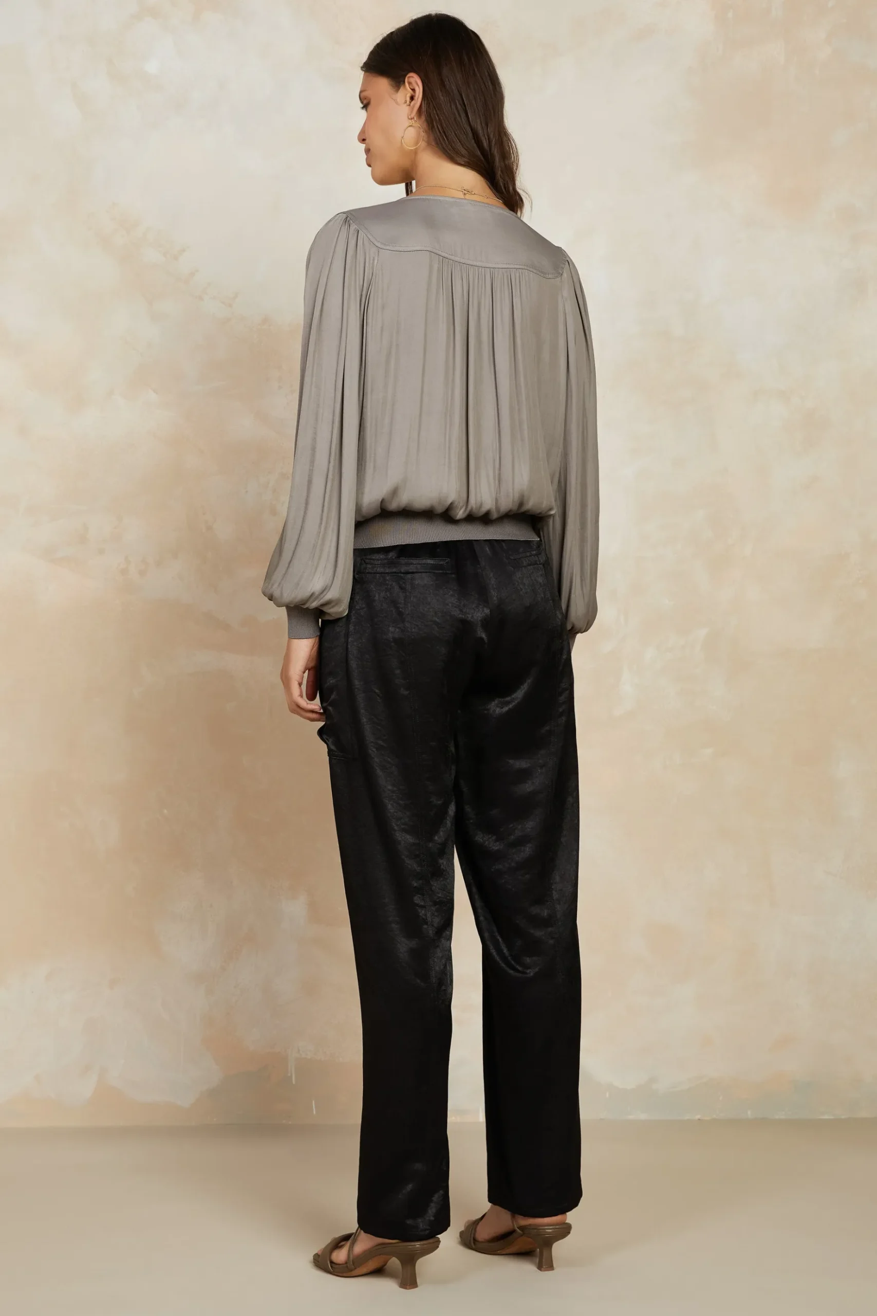 Current Air Satin Straight Leg Pants BLACK Online