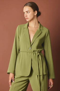 Current Air Self Tie Blazer OLIVE Online