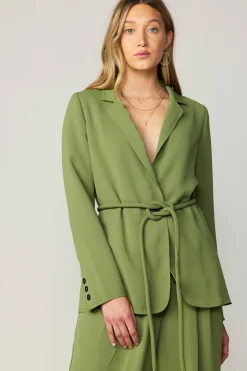 Current Air Self Tie Blazer OLIVE Online