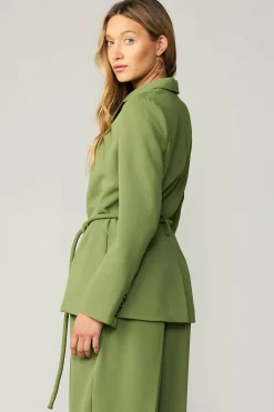 Current Air Self Tie Blazer OLIVE Online