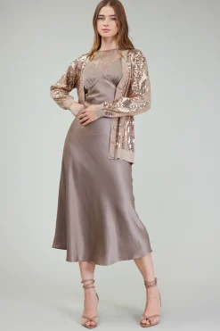 Current Air Sequin Jacket TAUPE New
