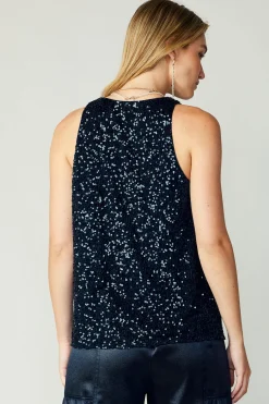 Current Air Sequin Sleeveless Top SAPPHIREBLUE Hot