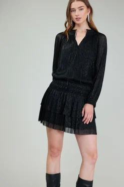Current Air Shimmering Mini Dress BLACK Discount