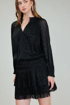 Current Air Shimmering Mini Dress BLACK Discount