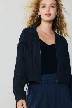 Current Air Shirred Sleeve Jacket BLACK Sale