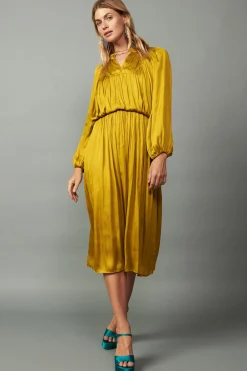 Current Air Shirred Yoke Maxi Dress GOLDENYELLOW Hot