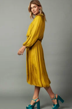 Current Air Shirred Yoke Maxi Dress GOLDENYELLOW Hot