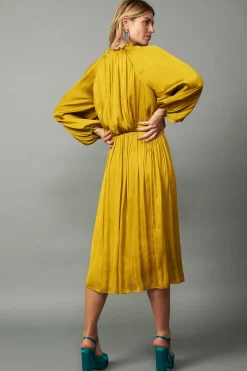 Current Air Shirred Yoke Maxi Dress GOLDENYELLOW Hot