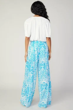 Current Air Short Sleeve Split Neck Blouse OFW Outlet