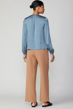 Current Air Smocked Sleeve Blouse DUSTYSKY Online