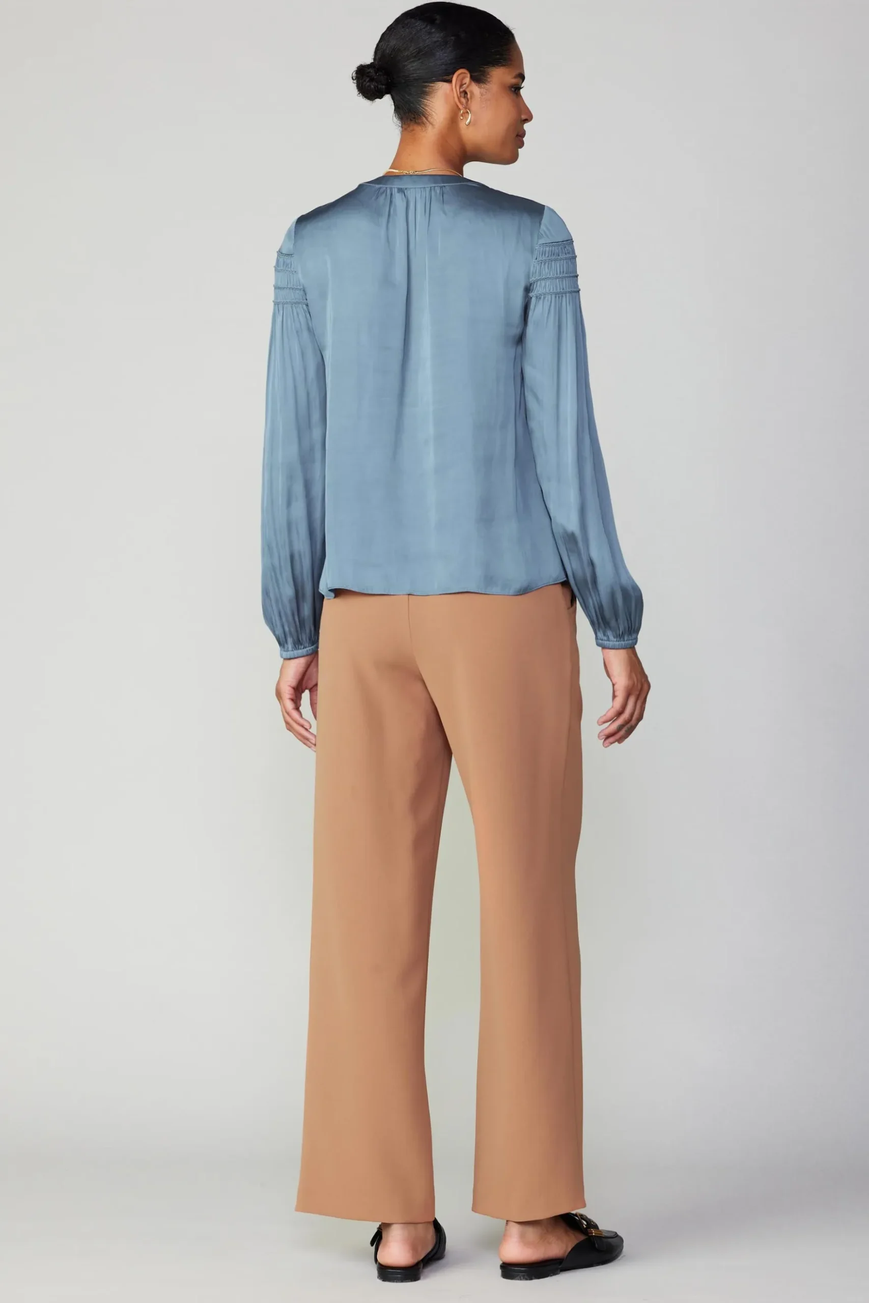 Current Air Smocked Sleeve Blouse DUSTYSKY Online