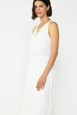 Current Air Smocked Waist Halter Midi Dress OFW Discount