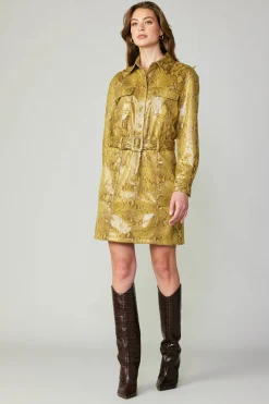 Current Air Snakeskin Shirt Dress SNAKESKINYELLOW Sale