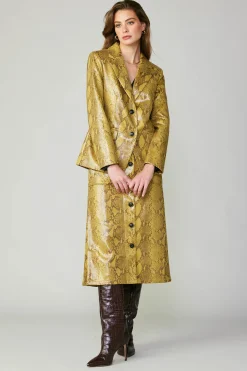 Current Air Snakeskin Welt Pocket Blazer SNAKESKINYELLOW Sale