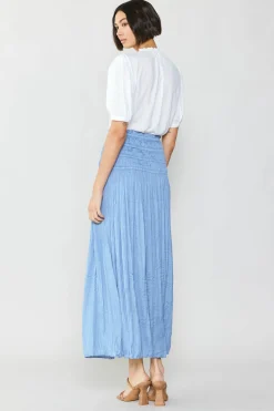 Current Air Soft Crinkle Maxi Skirt PERIWINKLEBLUE Hot