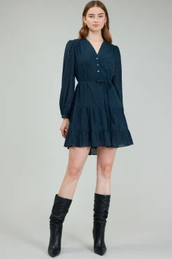 Current Air Sparkle Mini Dress DEEPTEAL Clearance