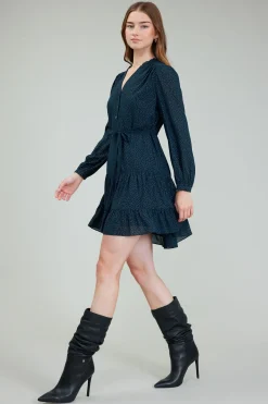 Current Air Sparkle Mini Dress DEEPTEAL Clearance
