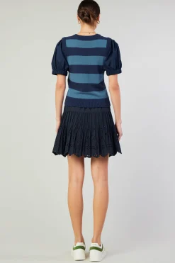 Current Air Striped Sweater Top NAVY Online