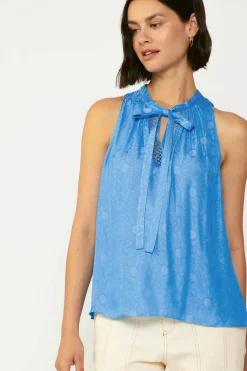 Current Air Sunburst Halter Top LIGHTCOBALT Clearance