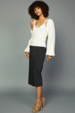 Current Air Sweater Shrug Cami Set CREAM Clearance