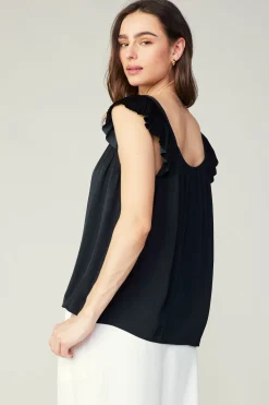 Current Air Sweetheart Neck Tank Top BLACK Discount