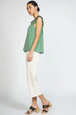 Current Air Sweetheart Ruffled Top SAGEGREEN Discount