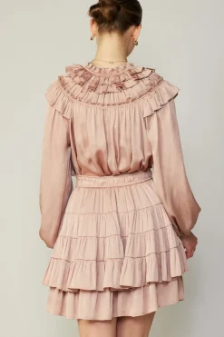 Current Air Tiered Mini Skirt FADEDBLUSH Discount