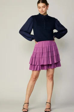 Current Air Tiered Mini Skirt MULBERRY Outlet