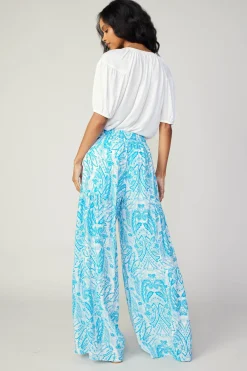 Current Air Tiered Wide Leg Pants BLUEMLT Sale