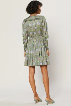 Current Air Tile Print Mini Dress GREENMULTI Clearance
