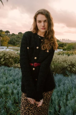 Current Air Tweed Jacket BLACK Discount