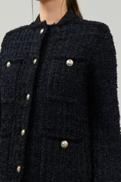 Current Air Tweed Jacket BLACK Discount